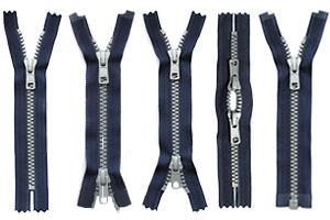 Polished Metal Zipper Cut Length